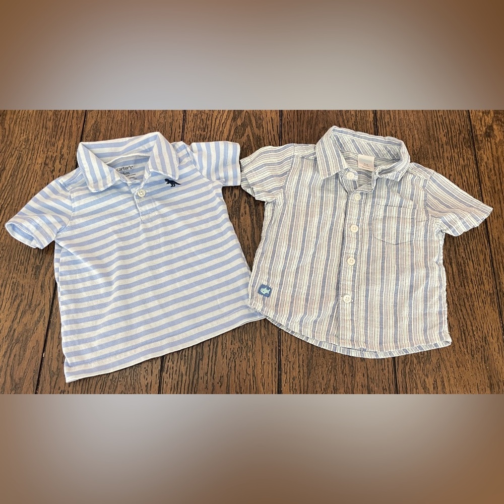 EUC Baby Boy Button up short-sleeve polo shirts